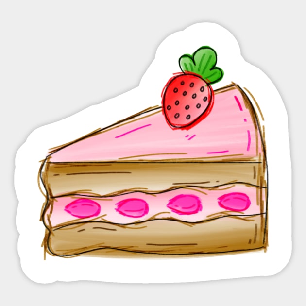 Strawberry Cake Sticker by kalsworld